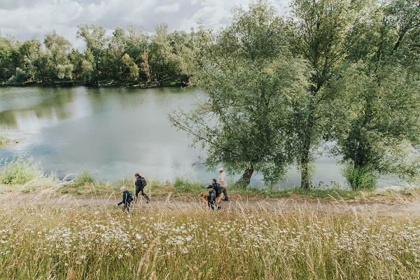 Walking along the old Meuse in Maasvallei River Park